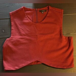 Talula Red Asymmetrical Crop Tank Top